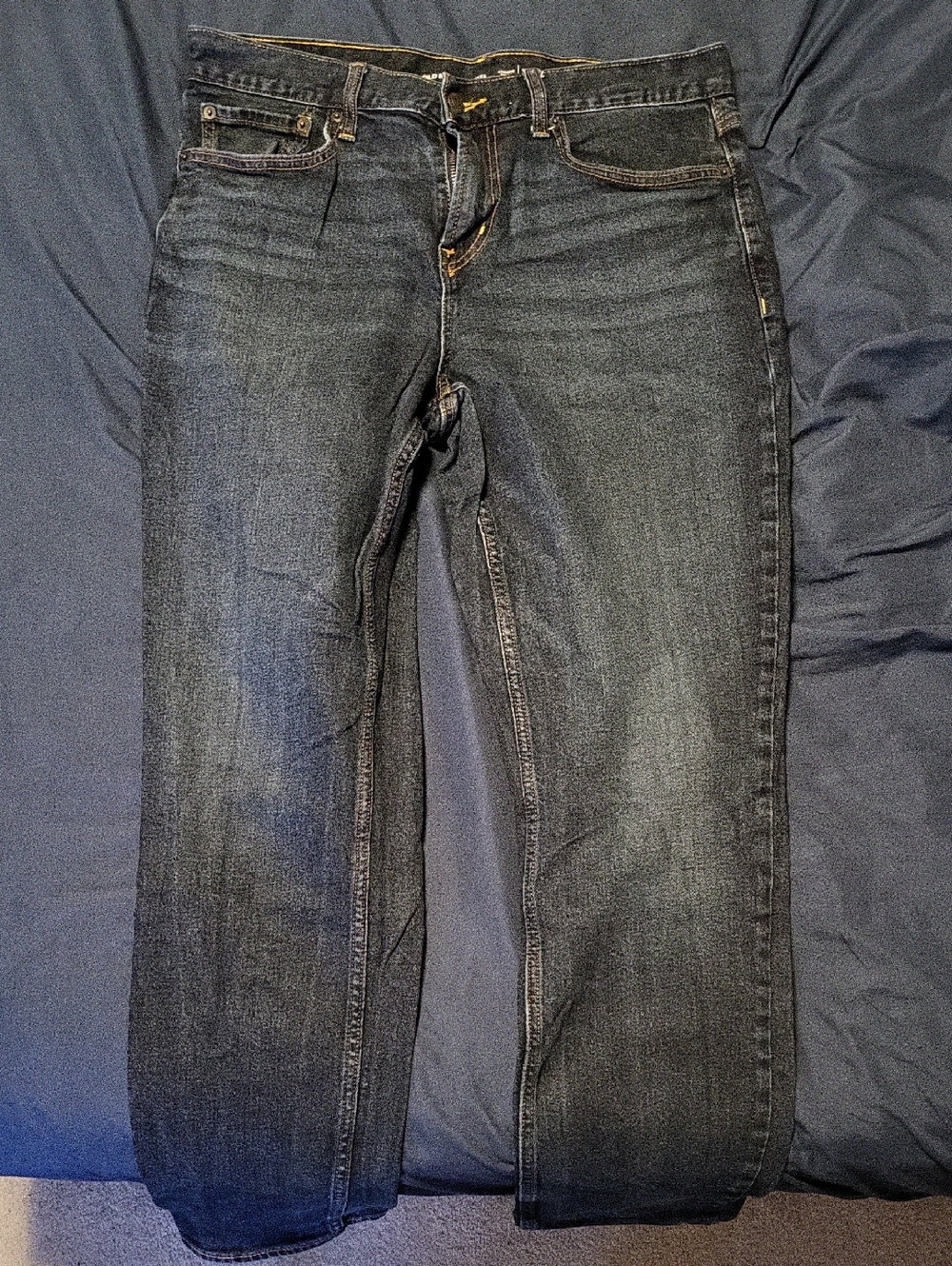 Old Navy Men's Athletic Taper Jeans in Dark Blue Wash